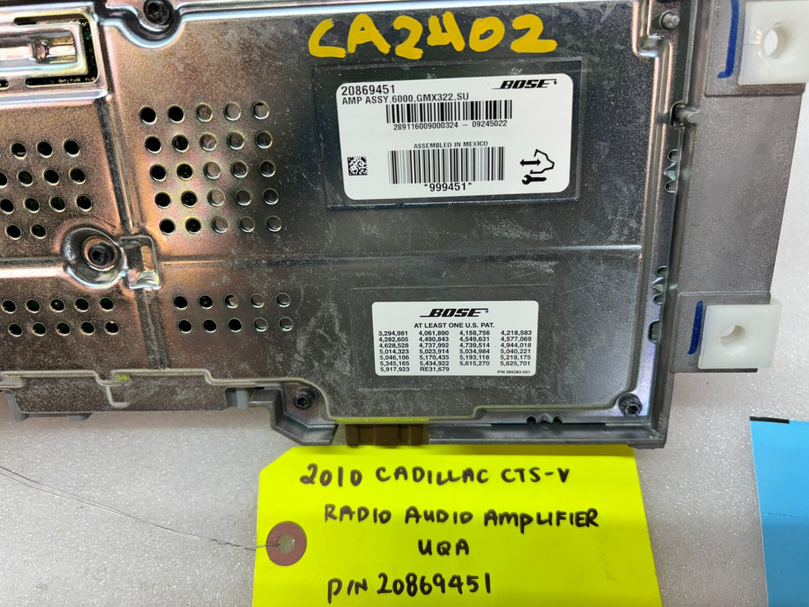 10 CADILLAC CTS-V CTSV OEM BOSE STEREO RADIO AMP AMPLIFIER 20869451 08-15