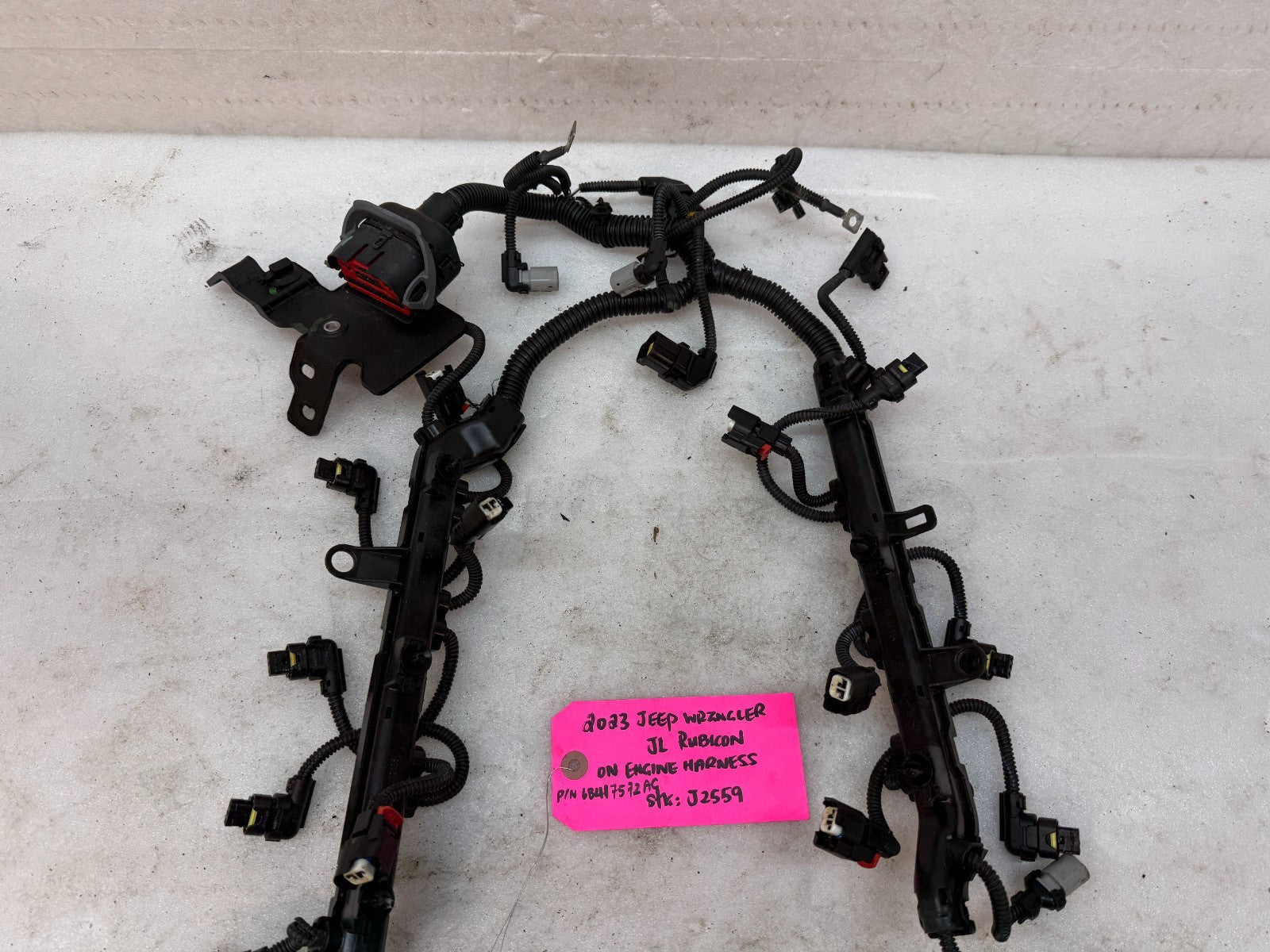 23 JEEP WRANGLER RUBICON JL JT 3.6 ON ENGINE WIRING HARNESS LOOM 68417572AC