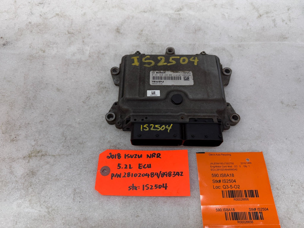 18 ISUZU NRR NPR NQR 5.2 ENGINE COMPUTER CONTROL MODULE ECM ECU 281020484