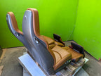 05-13 PORSCHE 997 911 LEFT RIGHT POWER HEATED 18 WAY SPORT SEATS NATURAL BROWN