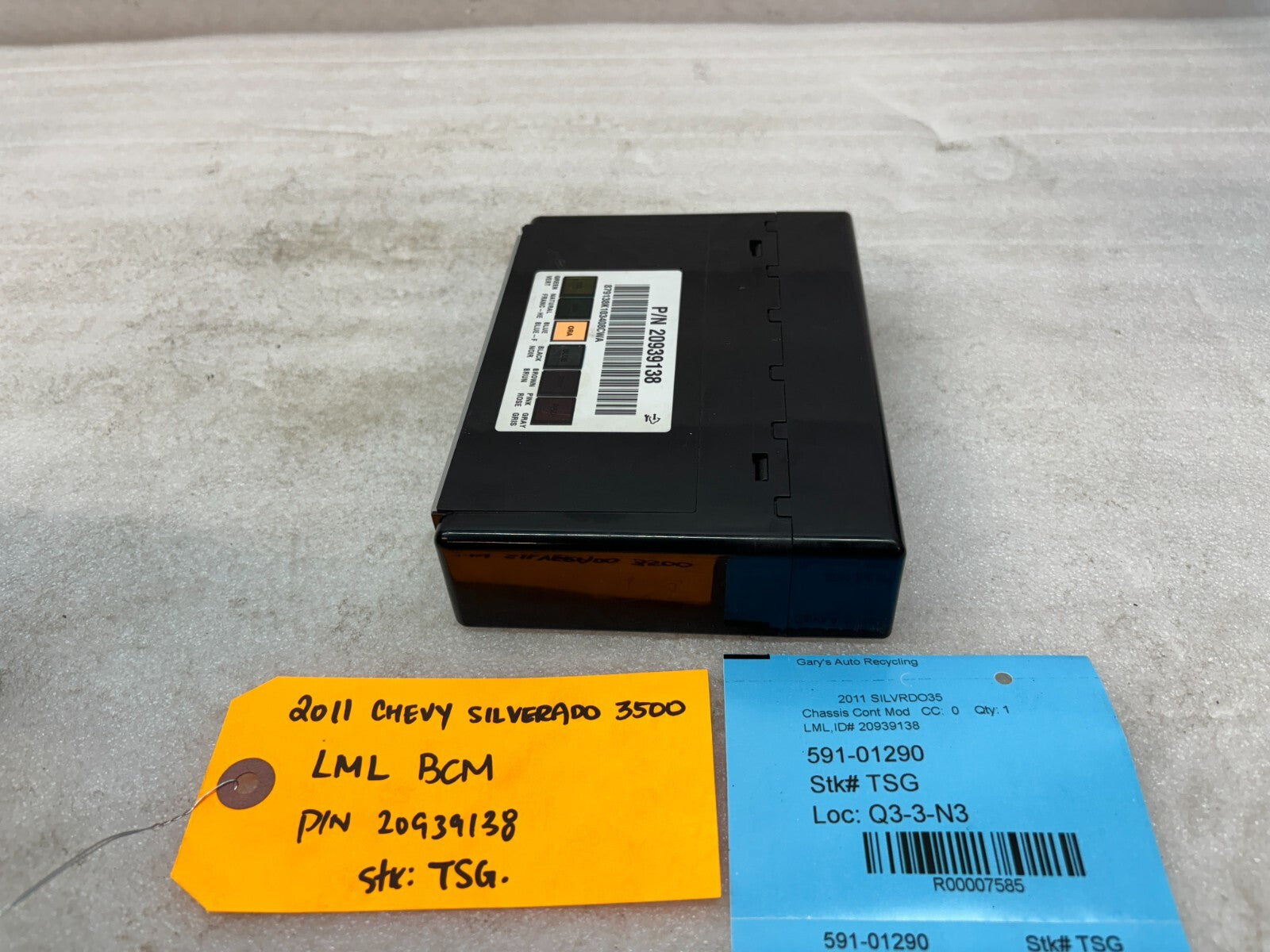 11-14 Chevrolet GMC 2500HD DURAMAX 6.6 LML BCM BODY CONTROL MODULE 20939138