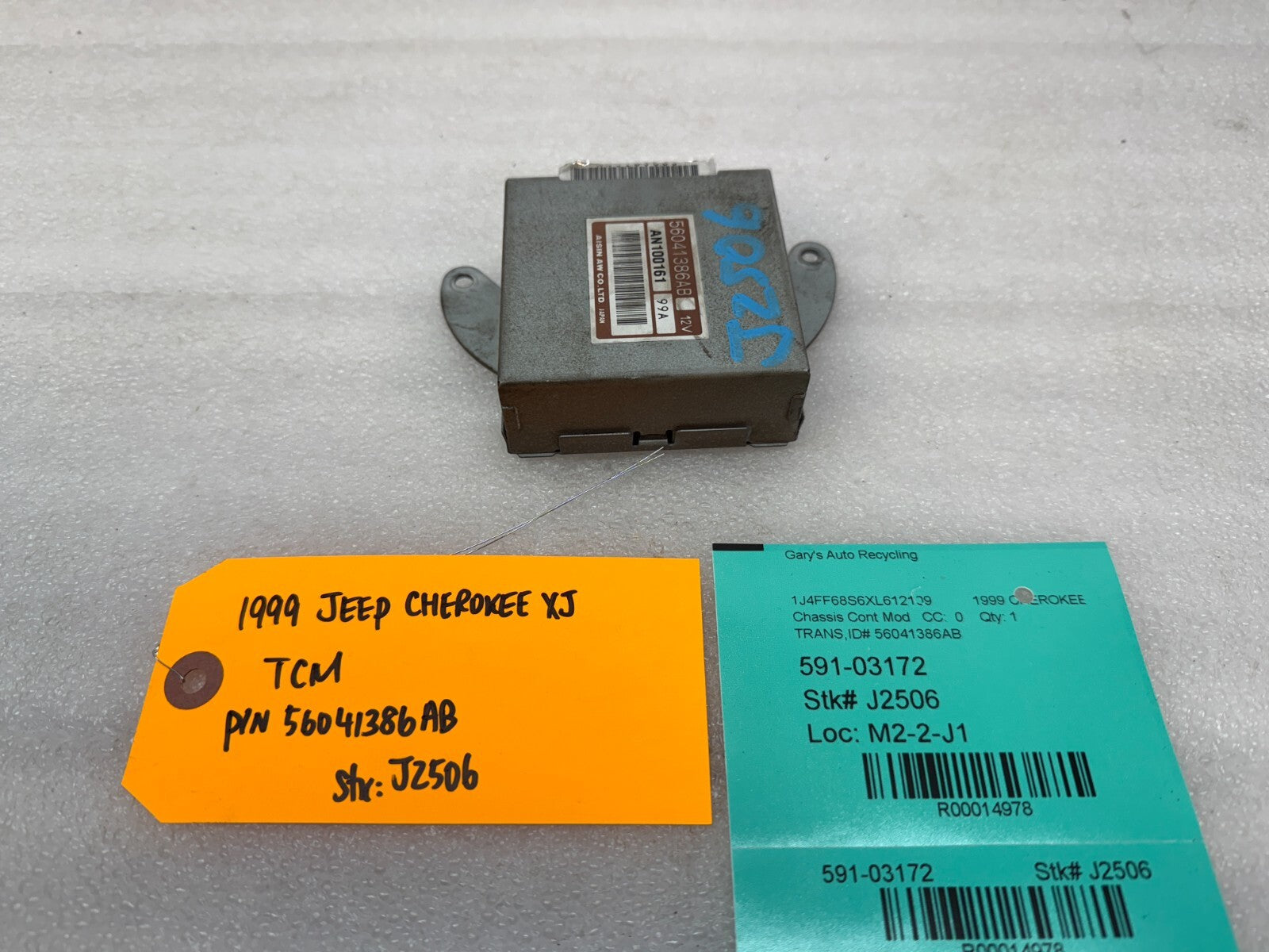 99 JEEP CHEROKEE XJ 4.0 AUTOMATIC TRANSMISSION COMPUTER TCM TCU 56041386AB