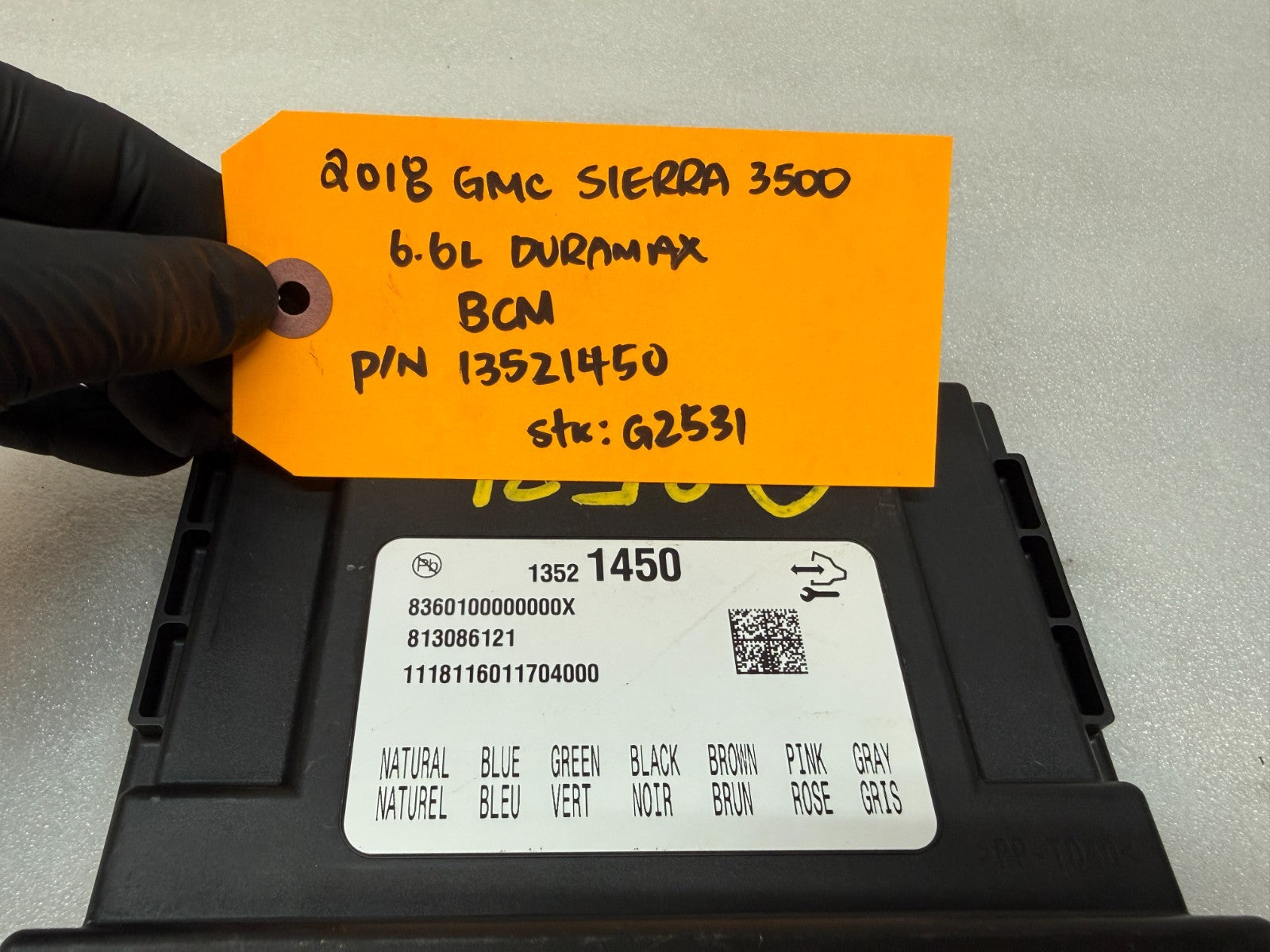 18 19 20 GMC 2500 3500 SIERRA SILVERADO BCM BODY CONTROL MODULE 13521450