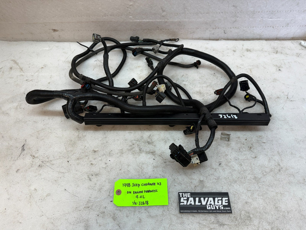 98 JEEP CHEROKEE XJ 4.0 AUTOMATIC ENGINE INJECTOR WIRING HARNESS LOOM 97-01