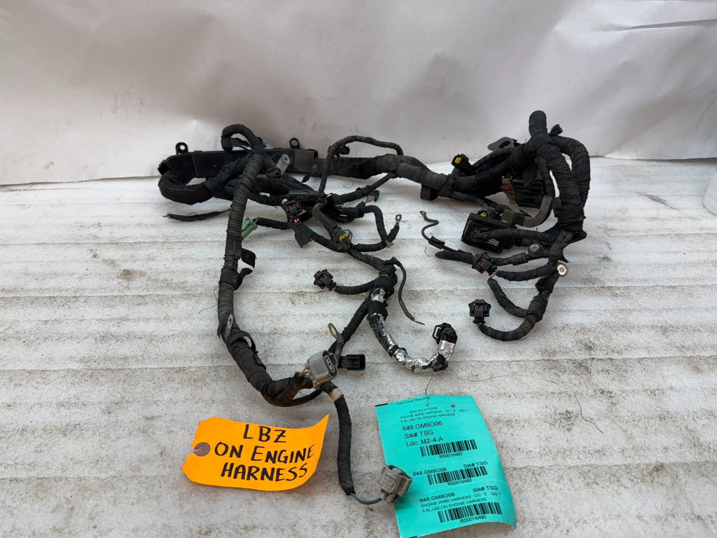 06 07 GMC CHEVROLET 2500HD DURAMAX 6.6 LBZ ENGINE MOTOR WIRING HARNESS LOOM