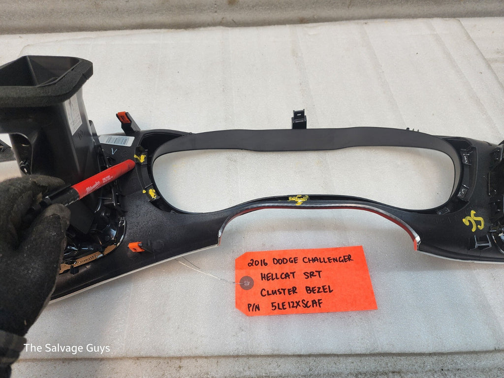 16 DODGE CHALLENGER HELLCAT SRT GAUGE CLUSTER TRIM BEZEL 15-23 2K!!!