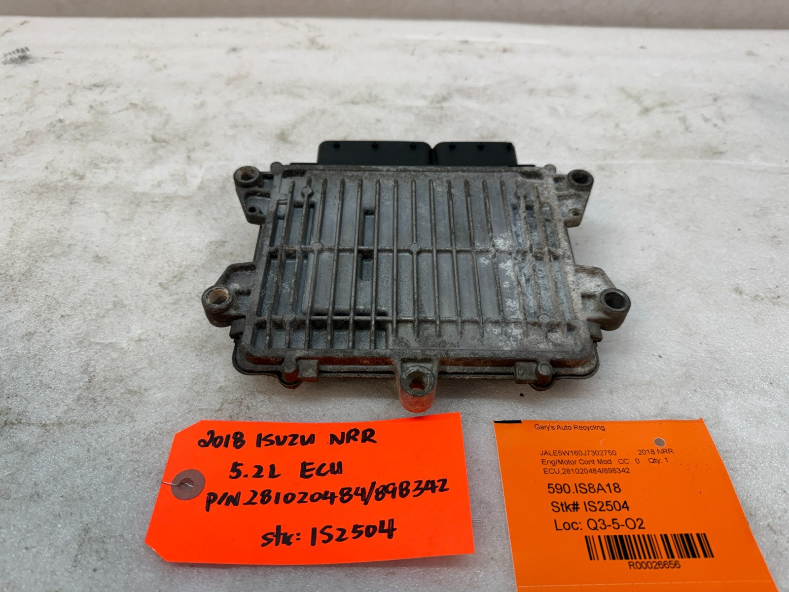 18 ISUZU NRR NPR NQR 5.2 ENGINE COMPUTER CONTROL MODULE ECM ECU 281020484