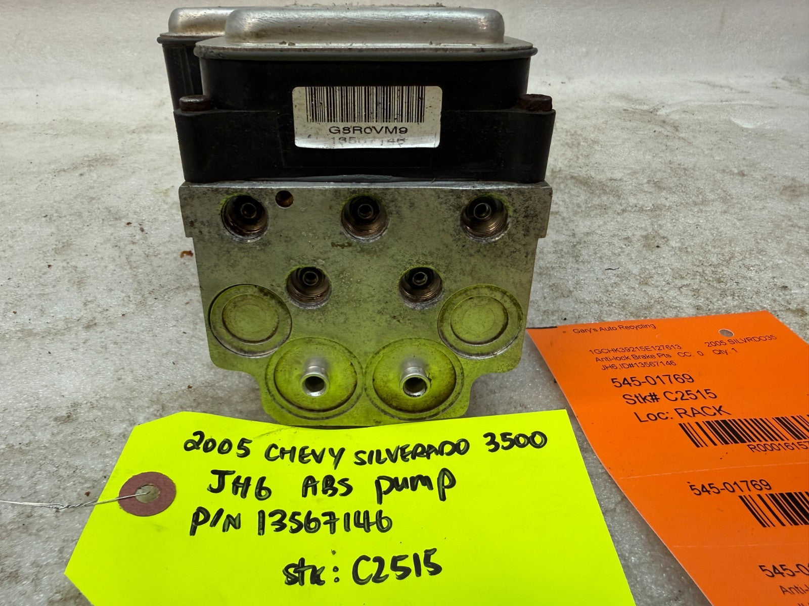 03-07 Chevrolet GMC SILVERADO 2500 6.6 ABS ANTI LOCK BRAKE PUMP MODULE 13567146