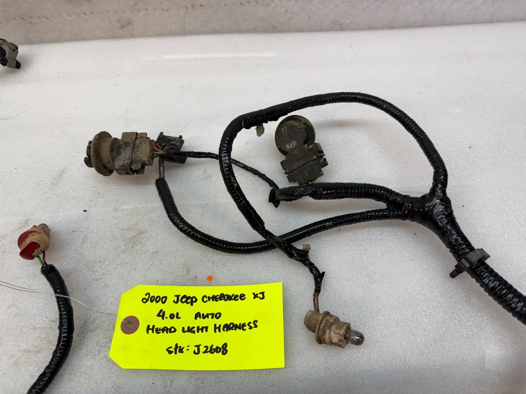 00 JEEP CHEROKEE XJ HEADLIGHT WIRING HARNESS W/O FOG LIGHTS 97-01