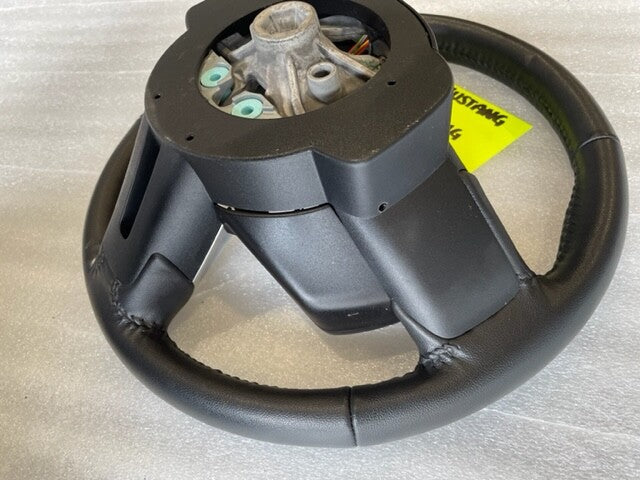 17 FORD MUSTANG GT BLACK LEATHER STEERING WHEEL W CONTROLS  6sp MANUAL 15 16 17