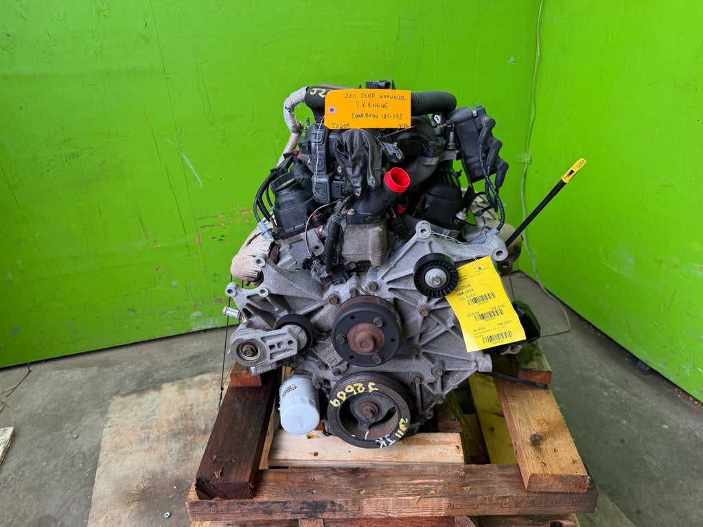 11 JEEP WRANGLER JK 3.8 COMPLETE ENGINE MOTOR ASSEMBLY 07-11