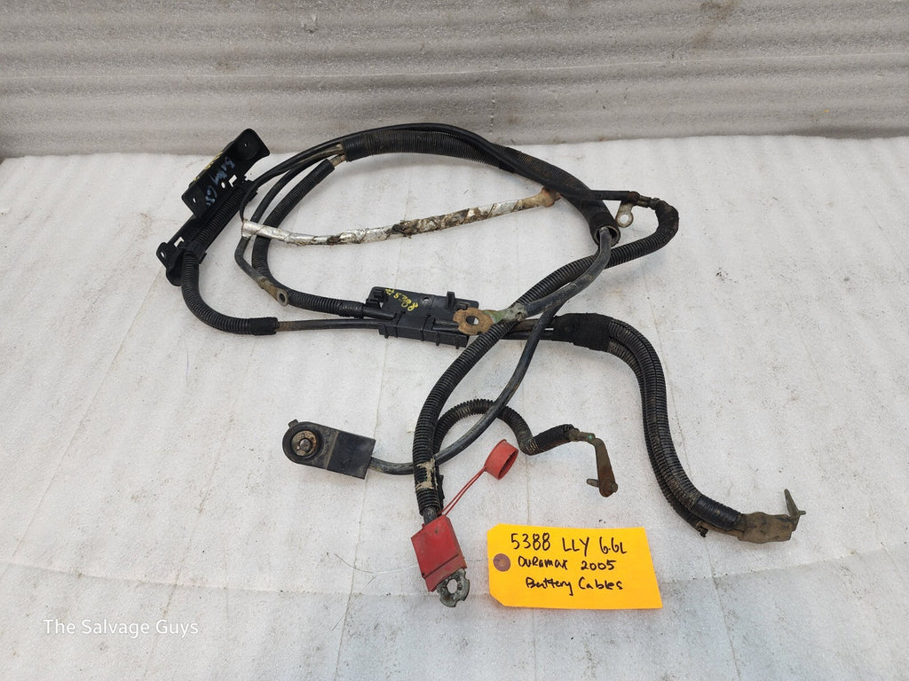 04 05 GMC CHEVROLET SILVERADO 2500HD 3500HD 6.6 LLY OEM BATTERY CABLES