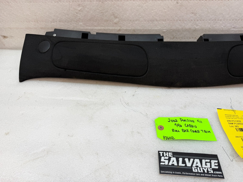 PORSCHE 996 997 CONVERTIBLE CABRIOLET CABRIO ROLL BAR COVER TRIM PANEL BLACK