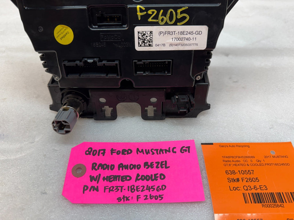 15 16 17 FORD MUSTANG GT SYNC 3 8.0 SCREEN RADIO STEREO BEZEL FR3T-18E245GD