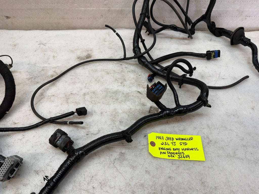 1997 JEEP WRANGLER TJ 2.5 MANUAL TRANS ENGINE FUSE BOX HARNESS LOOM 56009423