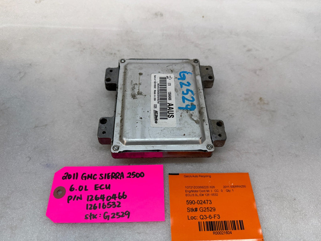 11 CHEVROLET GMC 2500 3500 1500 6.0 ENGINE COMPUTER ECU ECM 12640466 12616532
