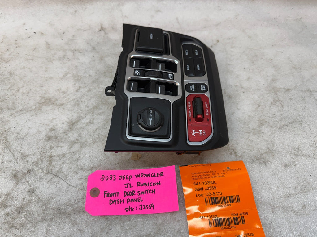 18-24 JEEP WRANGLER RUBICON JL JT DASH WINDOW AUXILIARY LOCKER SWITCH PANEL