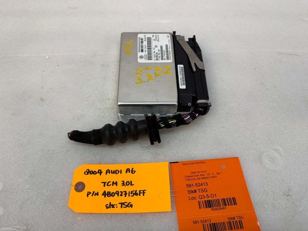 02 03 04 AUDI A6 TCM TCU TRANSMISSION CONTROL MODULE 4B0927156FF