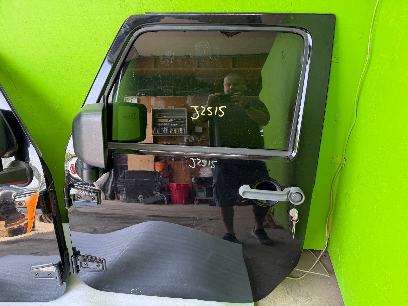 07-18 JEEP WRANGLER JK OEM FULL HARD DOORS BLACK WITH DOOR PANELS MIRROR KEY