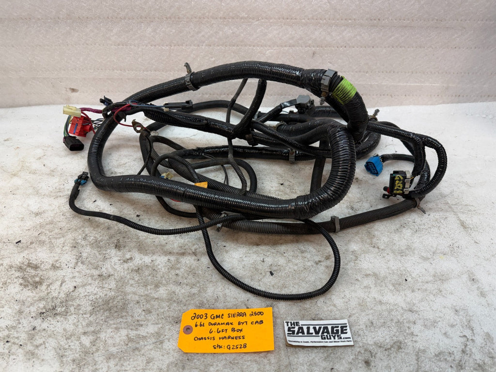 01-04 Chevrolet GMC 2500HD 3500 6.6 4wd EXT CAB SHORT BOX CHASSIS WIRING HARNESS