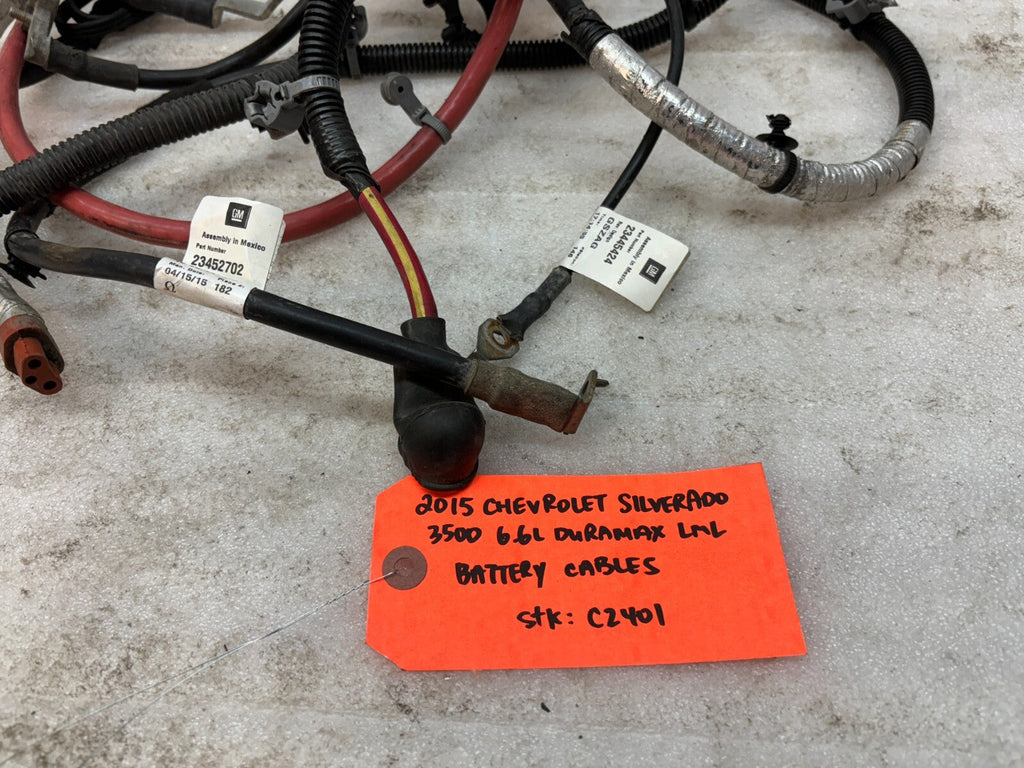 11-16 GMC CHEVROLET SILVERADO 2500HD 3500HD 6.6 LML OEM BATTERY CABLES