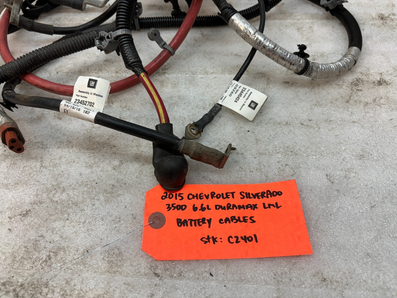 11-16 GMC CHEVROLET SILVERADO 2500HD 3500HD 6.6 LML OEM BATTERY CABLES