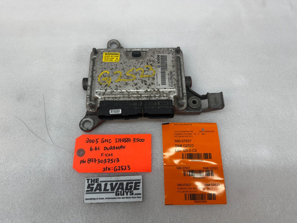 05 Chevrolet GMC LLY 6.6 DURAMAX FICM FUEL INJECTION CONTROL MODULE 8973037513