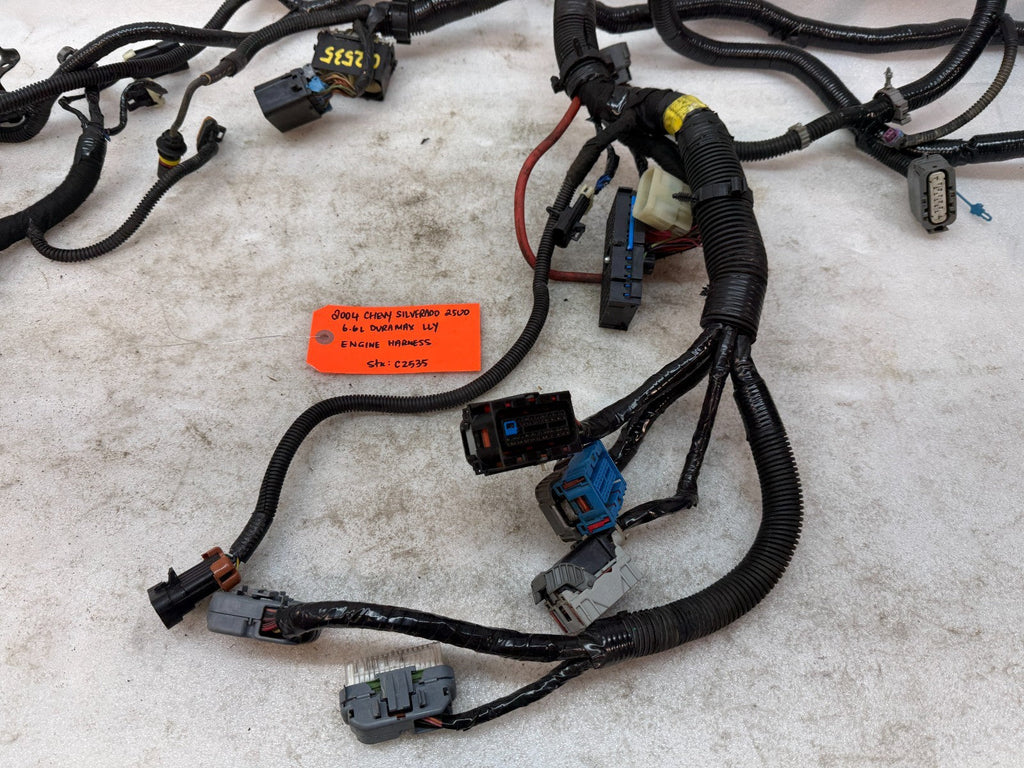 04 Chevrolet GMC 2500HD 3500HD DURAMAX 6.6 LLY DIESEL ENGINE WIRING LOOM HARNESS