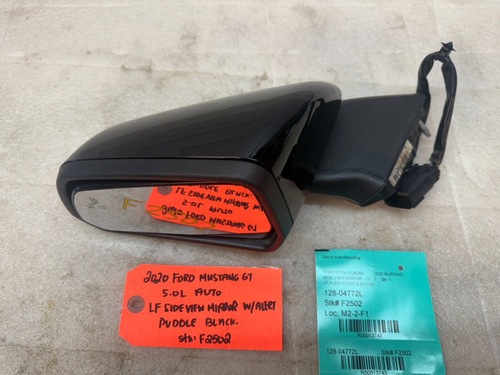 20 FORD MUSTANG 5.0 GT OEM BLACK LEFT  SIDE POWER MIRROR W/ BLINDSPOT PUDDLE