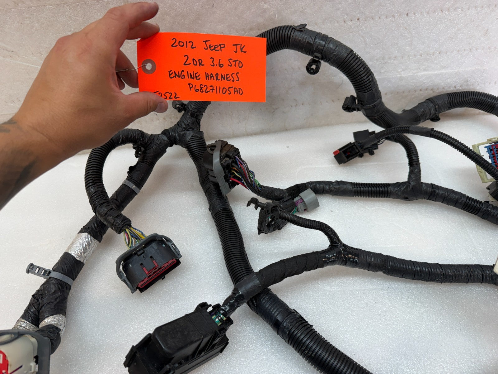 12-18 JEEP WRANGLER JK 3.6 ENGINE WIRING HARNESS LOOM ABS TO TIPM P68271105AD