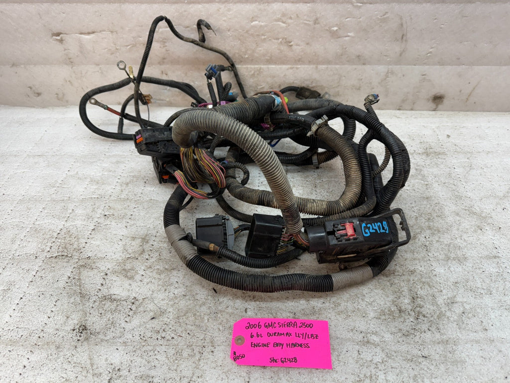 06 GMC CHEVROLET 2500HD DURAMAX 6.6 LLY LBZ ENGINE BAY MOTOR WIRING HARNESS LOOM