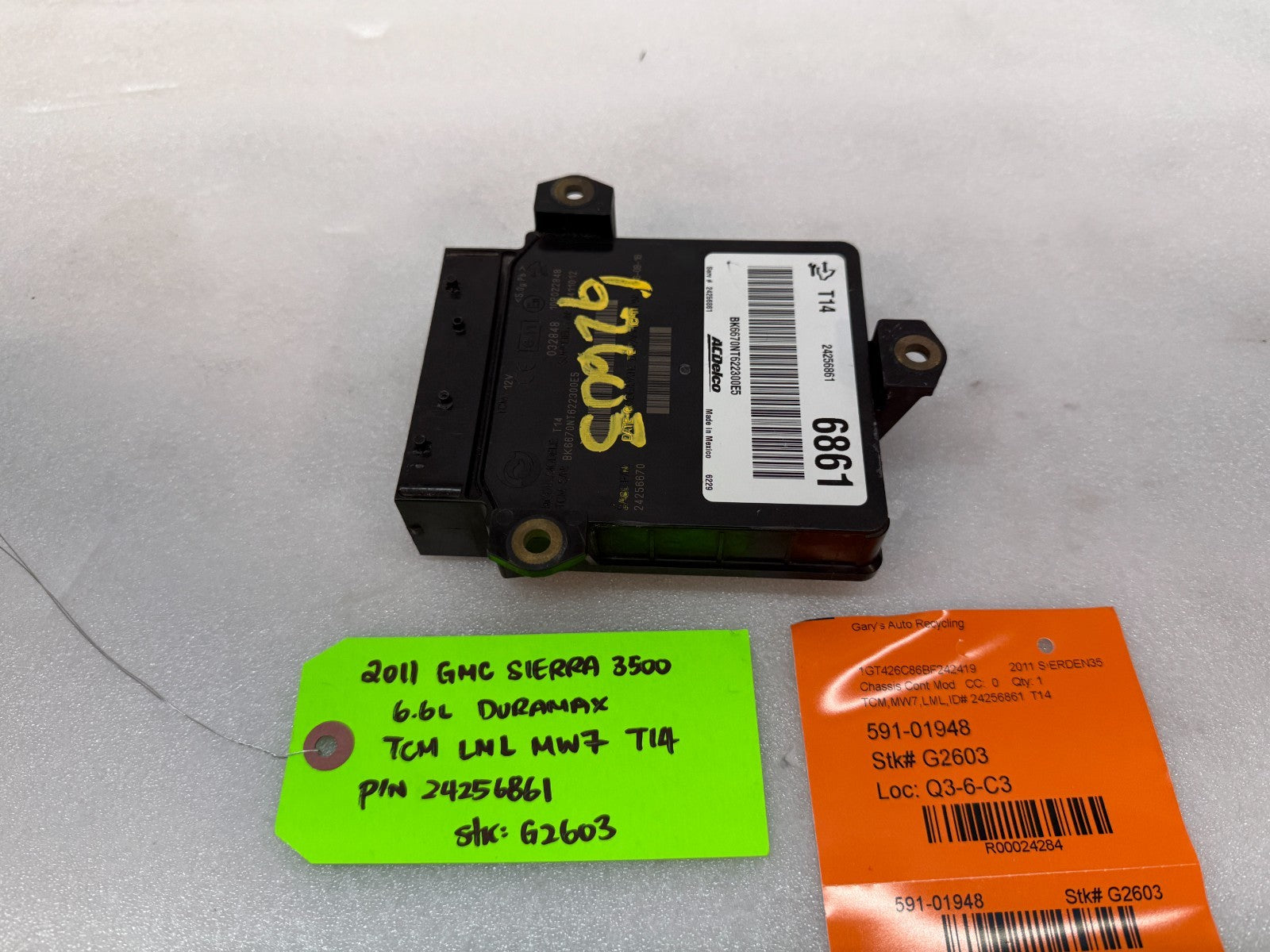 09-15 GMC SIERRA ALLISON T14A TRANSMISSION CONTROL MODULE TCM TCU 24256861
