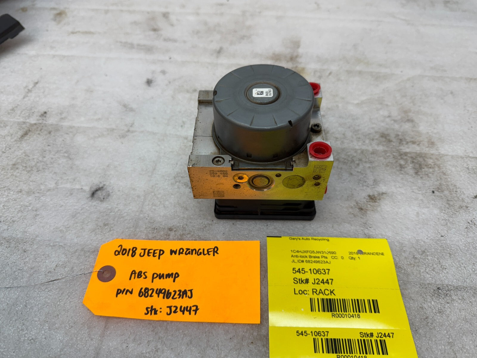 18 JEEP WRANGLER RUBICON JL JT 3.6 ABS BRAKE PUMP MODULE 68249623AJ  18-23