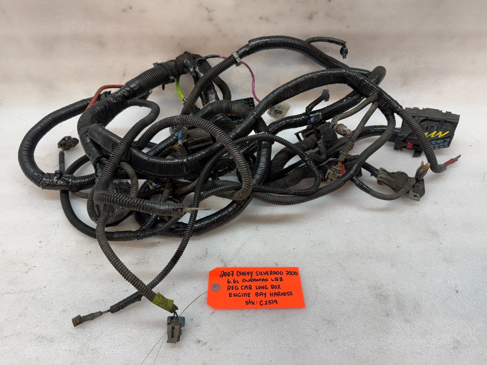 06 07 GMC CHEVROLET 2500HD DURAMAX 6.6 LBZ ENGINE BAY MOTOR PCM WIRING HARNESS