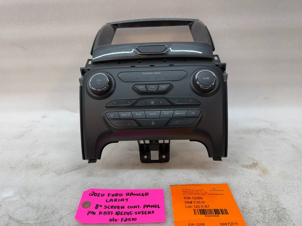 20 FORD RANGER LARIAT RADIO NAVIGATION HEATER CONTROL TRIM 19-23