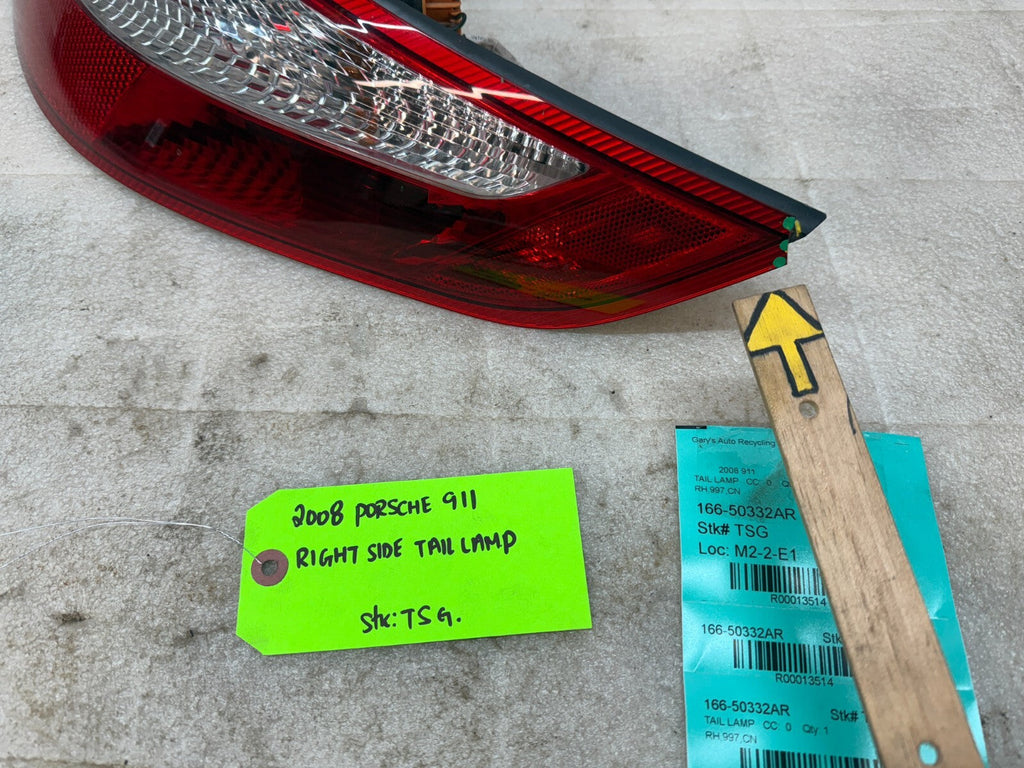 05 06 07 08 Porsche 997 997.1 OEM RIGHT REAR TAILLIGHT TAIL LIGHT