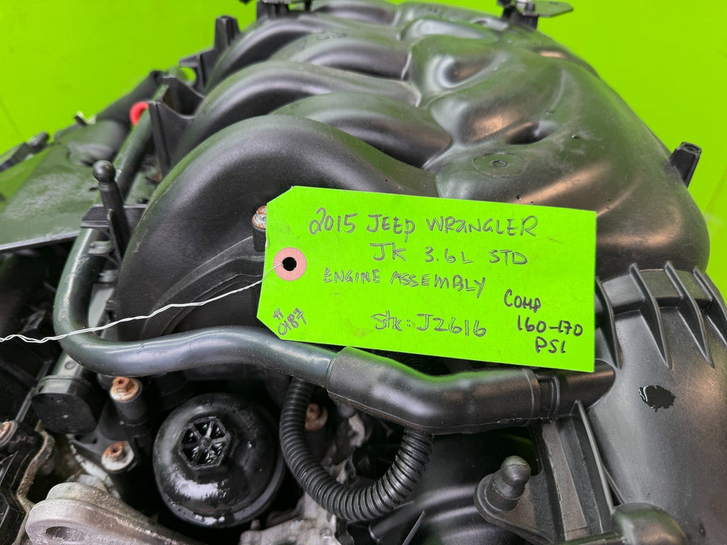 15 JEEP WRANGLER JK 3.6 COMPLETE ENGINE MOTOR ASSEMBLY 14-18