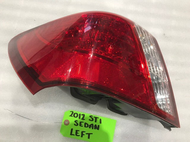 2012 SUBARU IMPREZA STI LEFT RIGHT OEM TAILLIGHTS SEDAN 08-14 42K