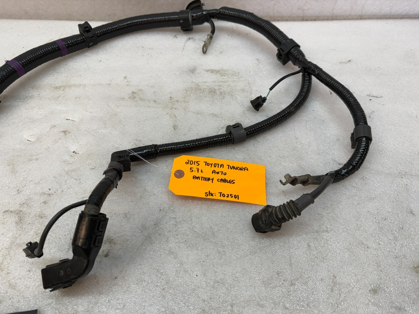 14 15 TOYOTA TUNDRA XK50 5.7 V8 OEM POSITIVE NEGATIVE BATTERY CABLE HARNESS