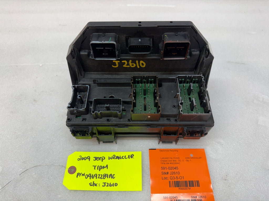 09 JEEP WRANGLER JK TIPM INTEGRATED MODULE FUSE BOX P04692289AC