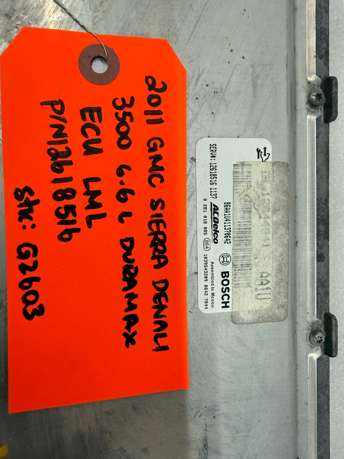 11-14 Chevrolet GMC 2500HD DURAMAX 6.6 LML OEM ENGINE COMPUTER ECU ECM 12618516
