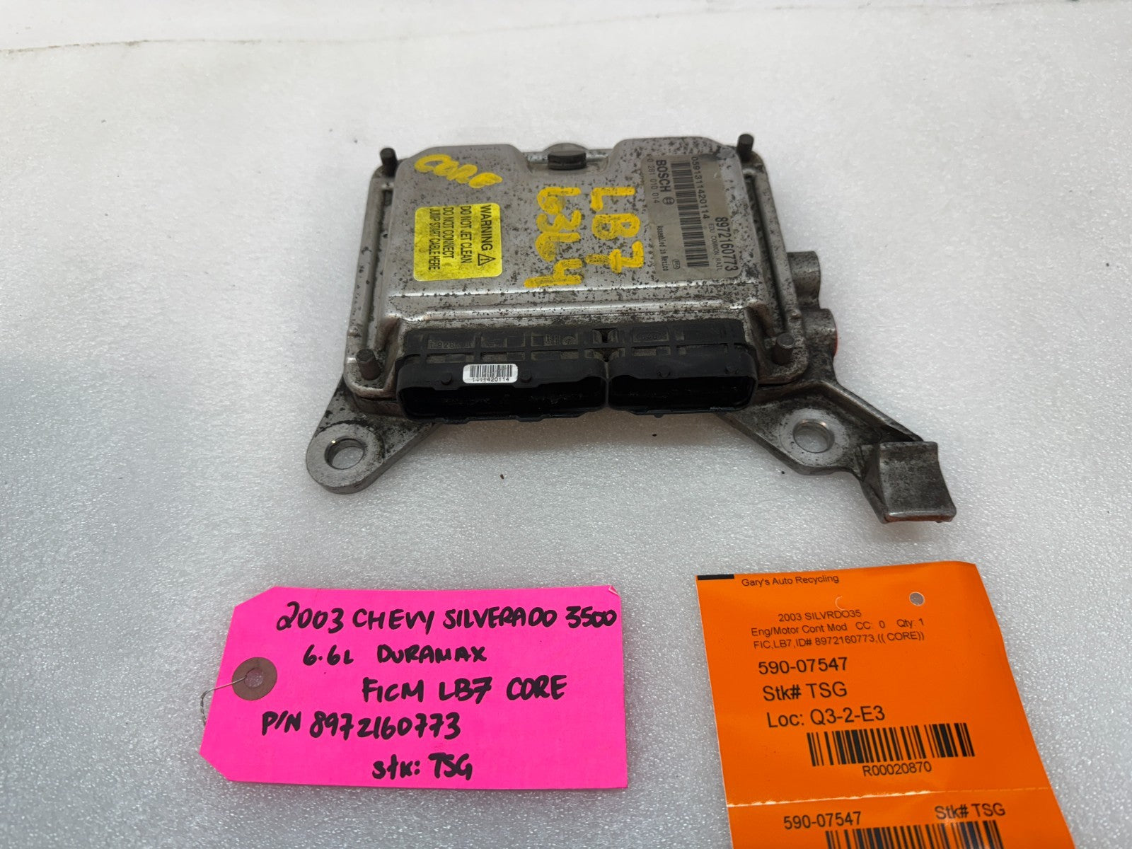 03 Chevrolet GMC LB7 6.6 DURAMAX FICM FUEL INJECTION CONTROL MODULE 8972160773