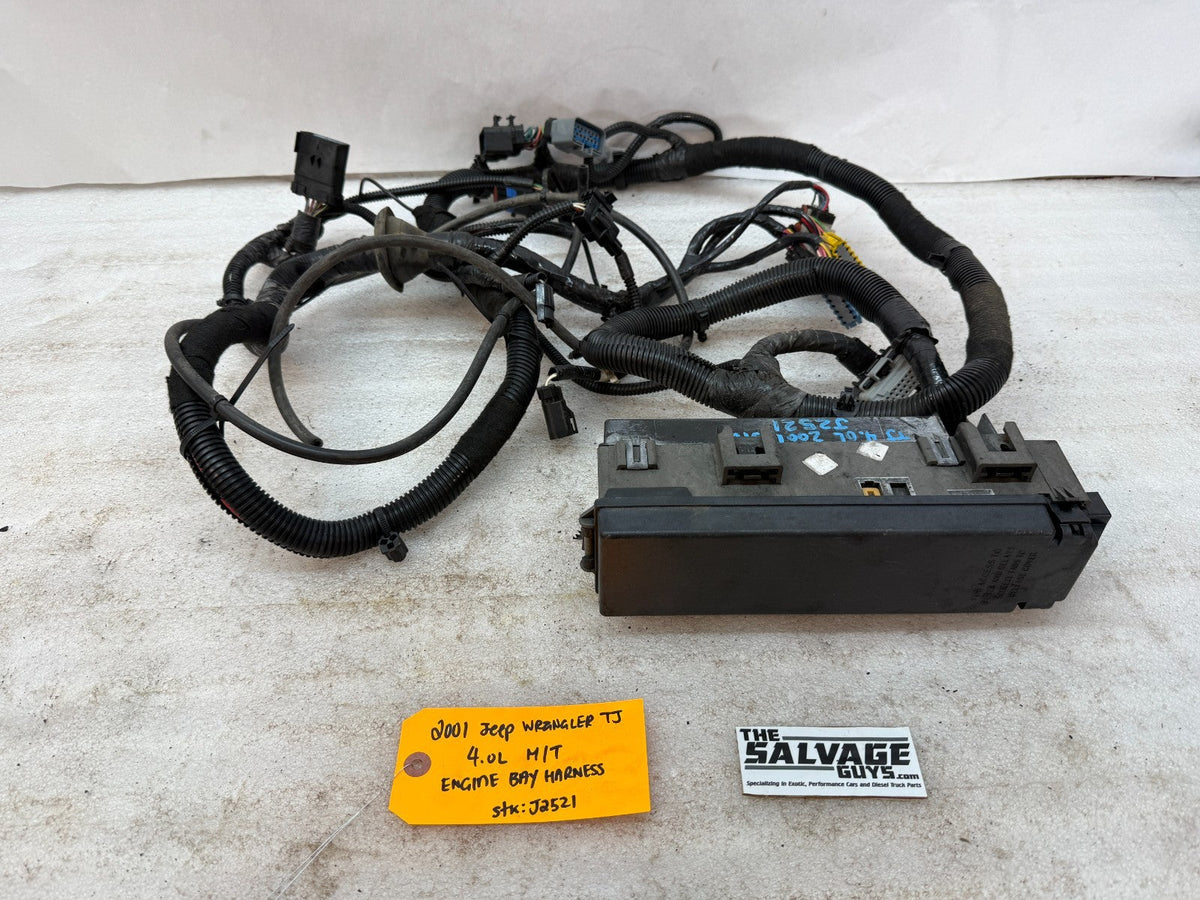 2001 JEEP WRANGLER TJ 4.0 M/T MANUAL TRANS ENGINE FUSE BOX HARNESS LOOM