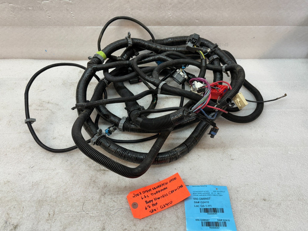 06 07 Chevrolet GMC 2500HD 3500 4wd CREW CAB SHORT BOX CHASSIS WIRING HARNESS