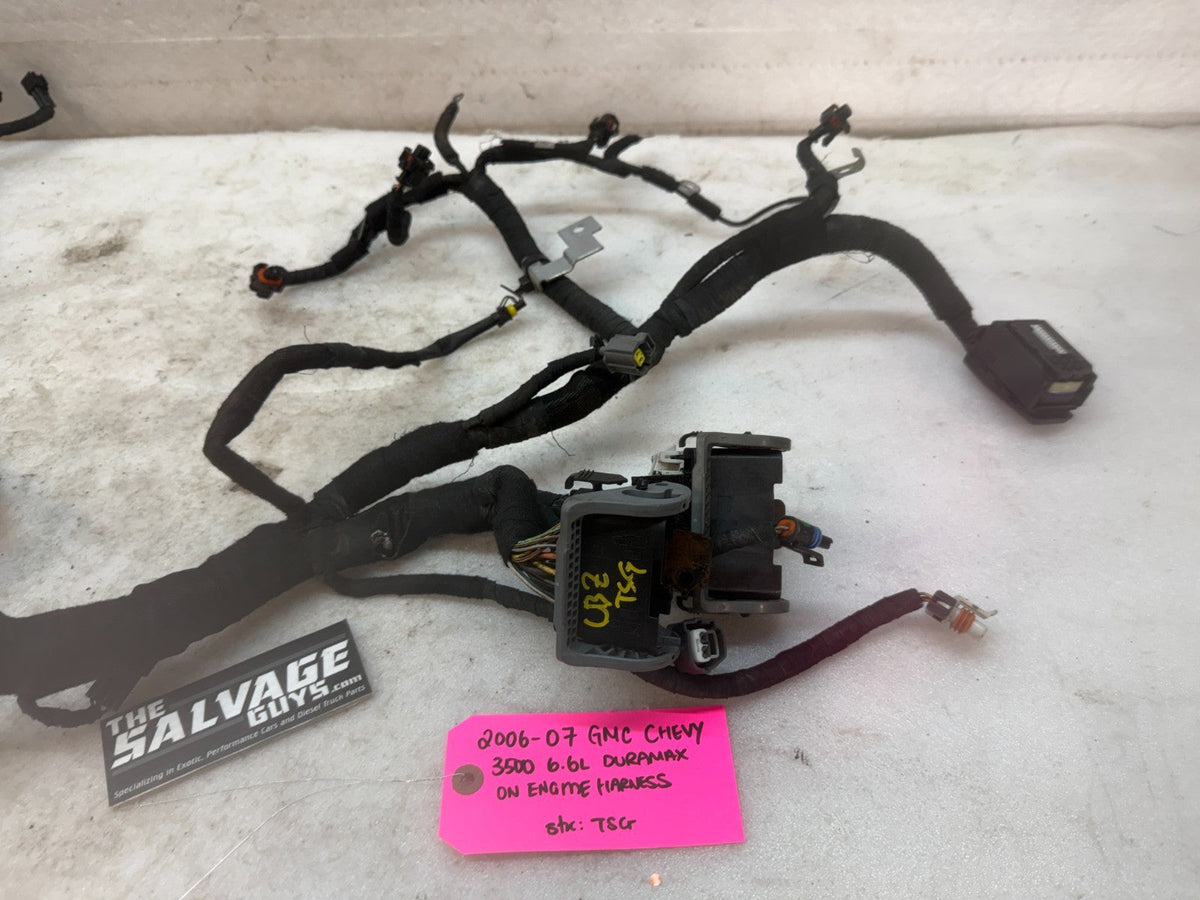 06 07 GMC CHEVROLET 2500HD DURAMAX 6.6 LBZ ENGINE MOTOR WIRING HARNESS LOOM