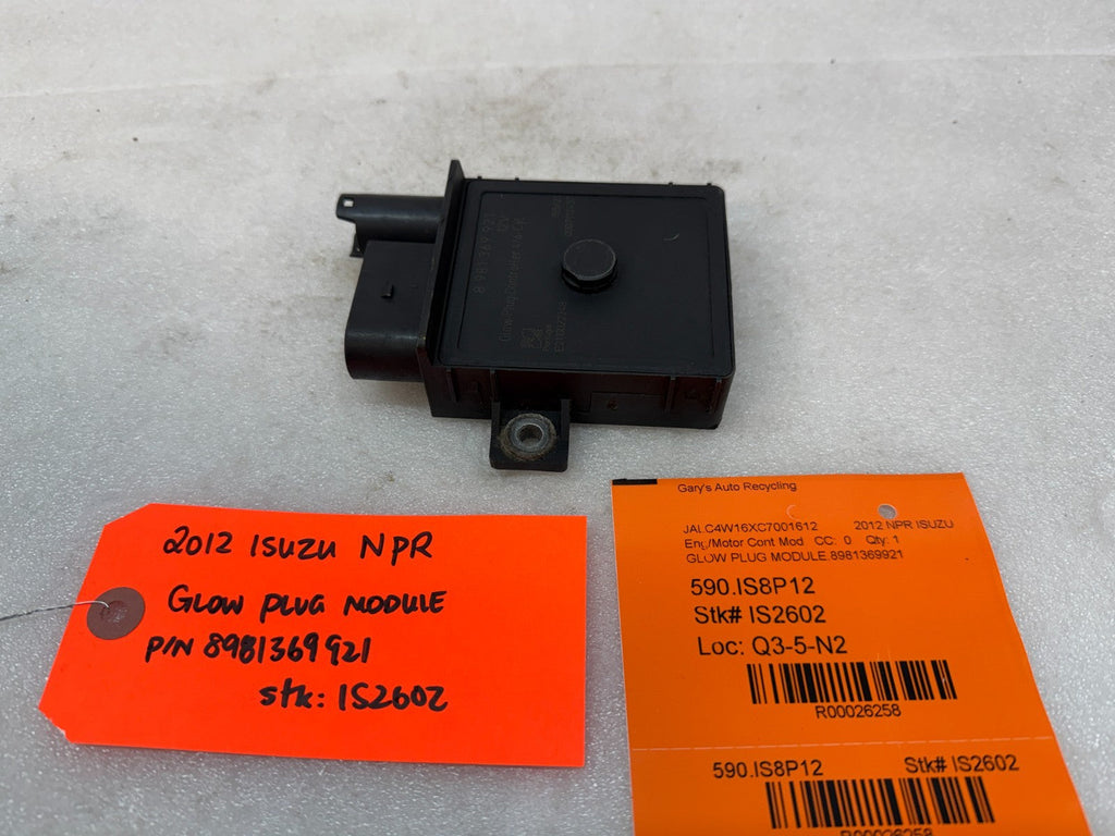 12 ISUZU NRR NPR NQR 5.2 4HK1-TC GLOW PLUG CONTROL MODULE GPM 8981369921