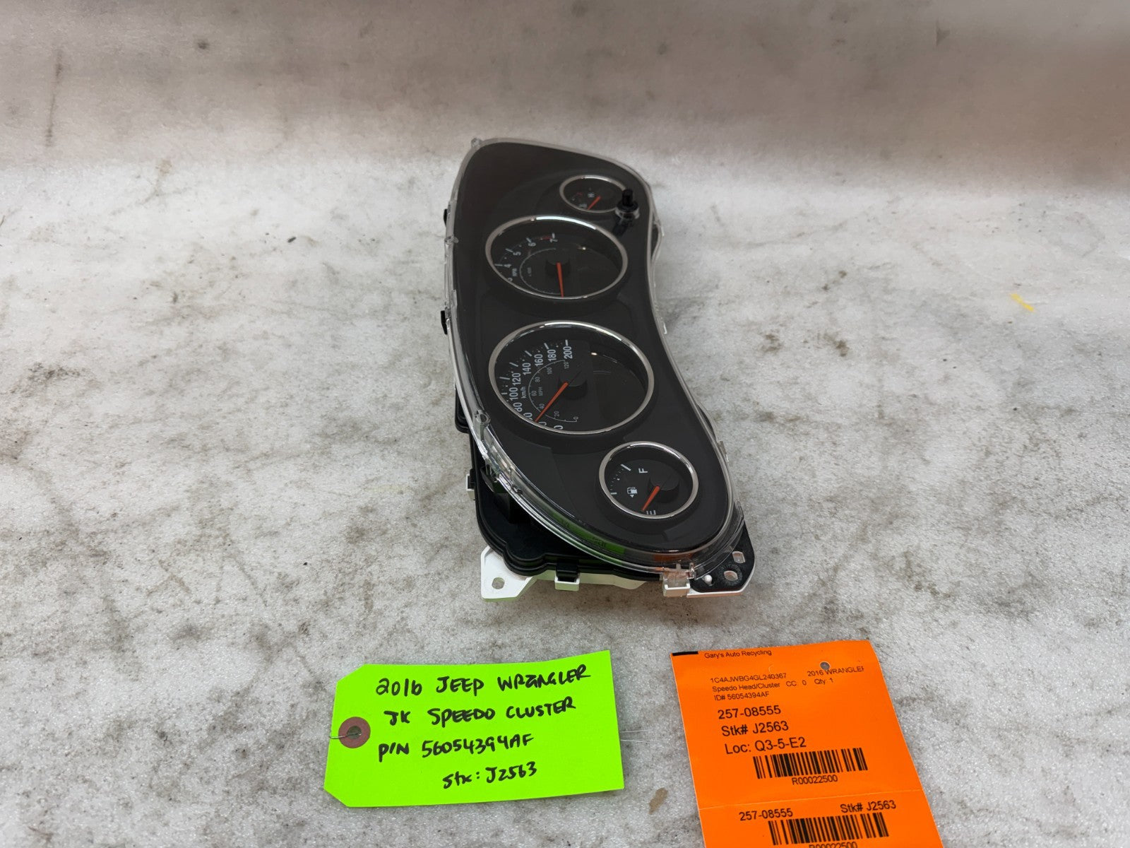 15 JEEP WRANGLER JK 3.6 METRIC SPEEDOMETER GAUGE CLUSTER 56054394AE 12-18