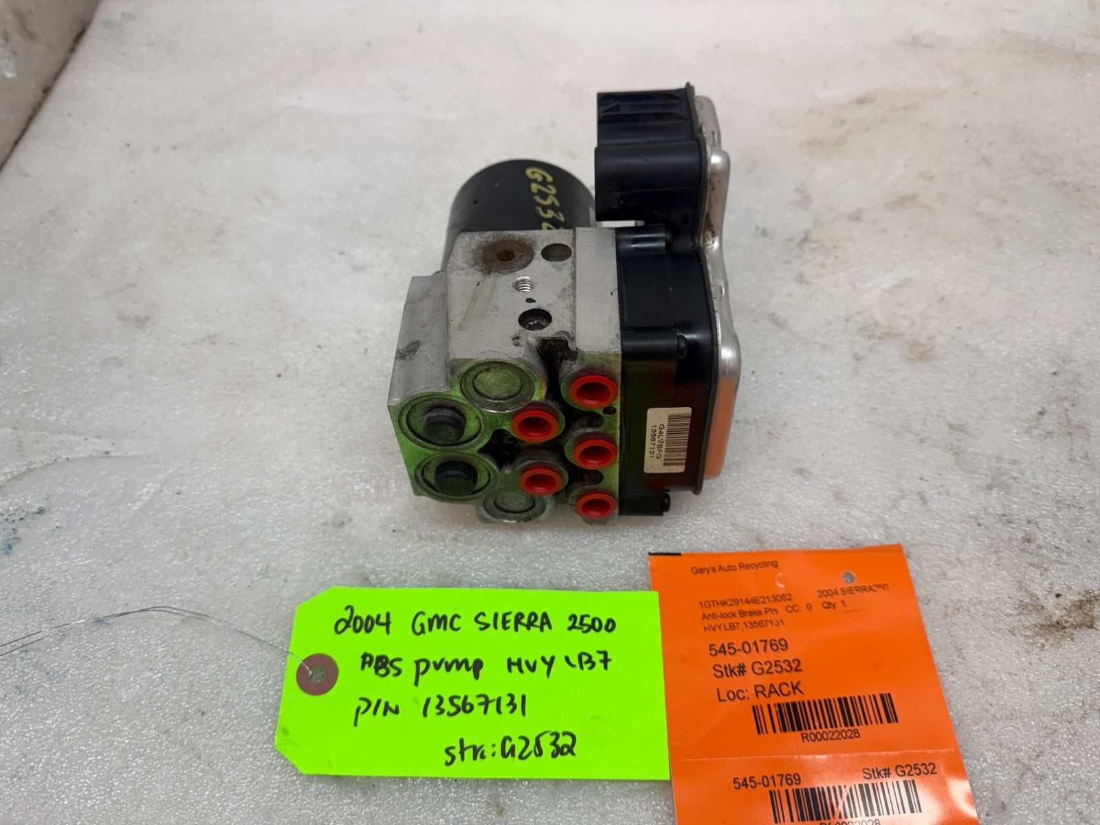03-07 Chevrolet GMC SILVERADO 2500 6.6 ABS ANTI LOCK BRAKE PUMP MODULE 13567131