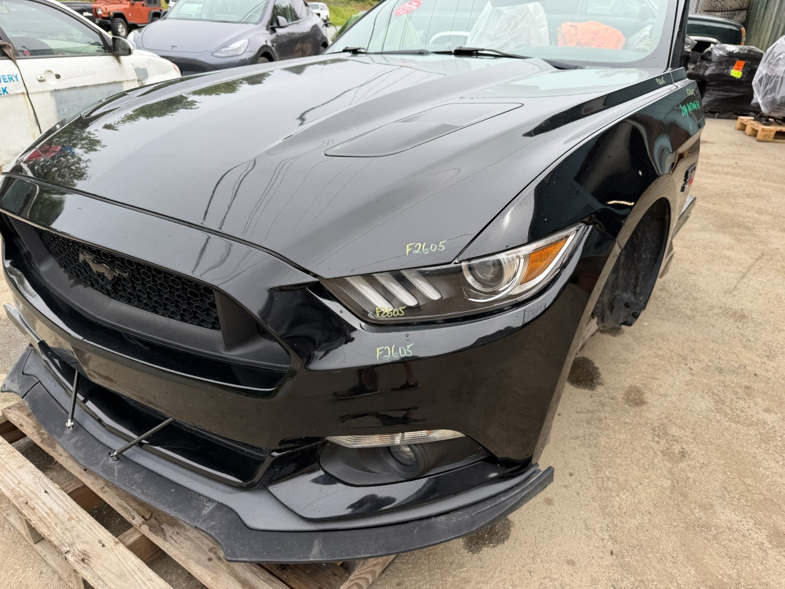 15 16 17 FORD MUSTANG GT S550 COMPLETE FRONT NOSE BUMPER LIGHTS FRAME RAILS HOOD