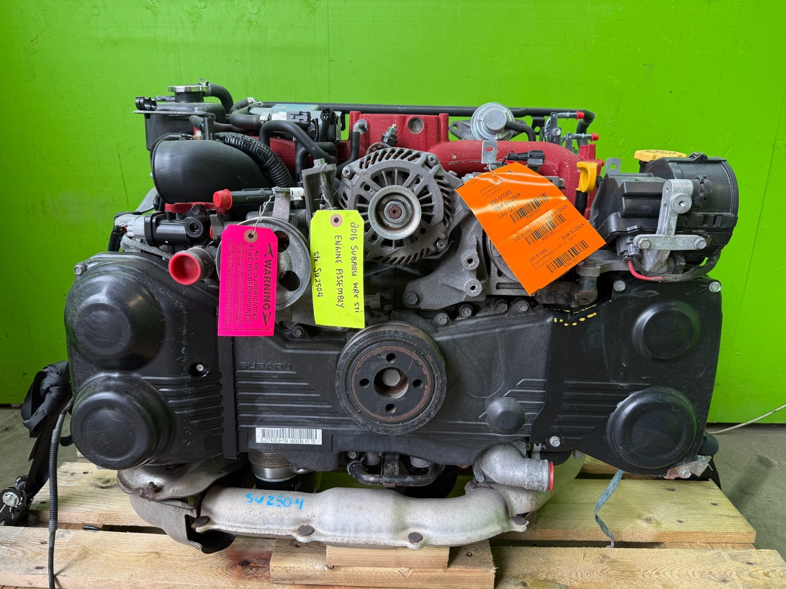 16 SUBARU IMPREZA WRX STi EJ257 COMPLETE ENGINE MOTOR TURBO 15-21
